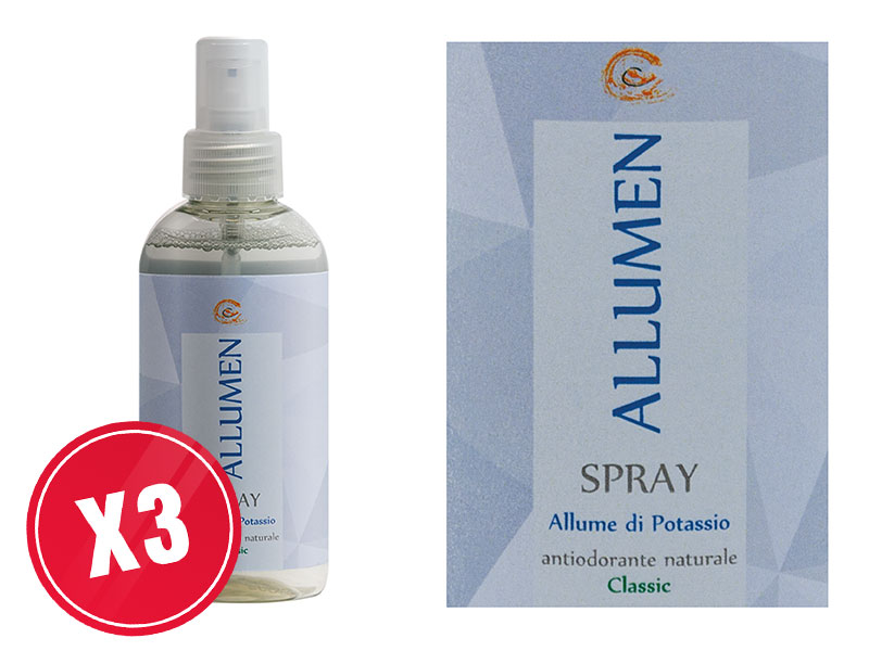 Carone - Allumen - ALLUME DI POTASSIO spray classic BIO multipack 3 pezzi