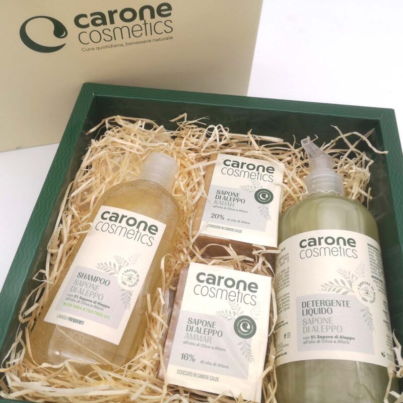 Carone Cosmetics Box Carone Aleppo 002 Carone Cosmetics • Sapone di Aleppo • Prodotti Cosmetici Naturali